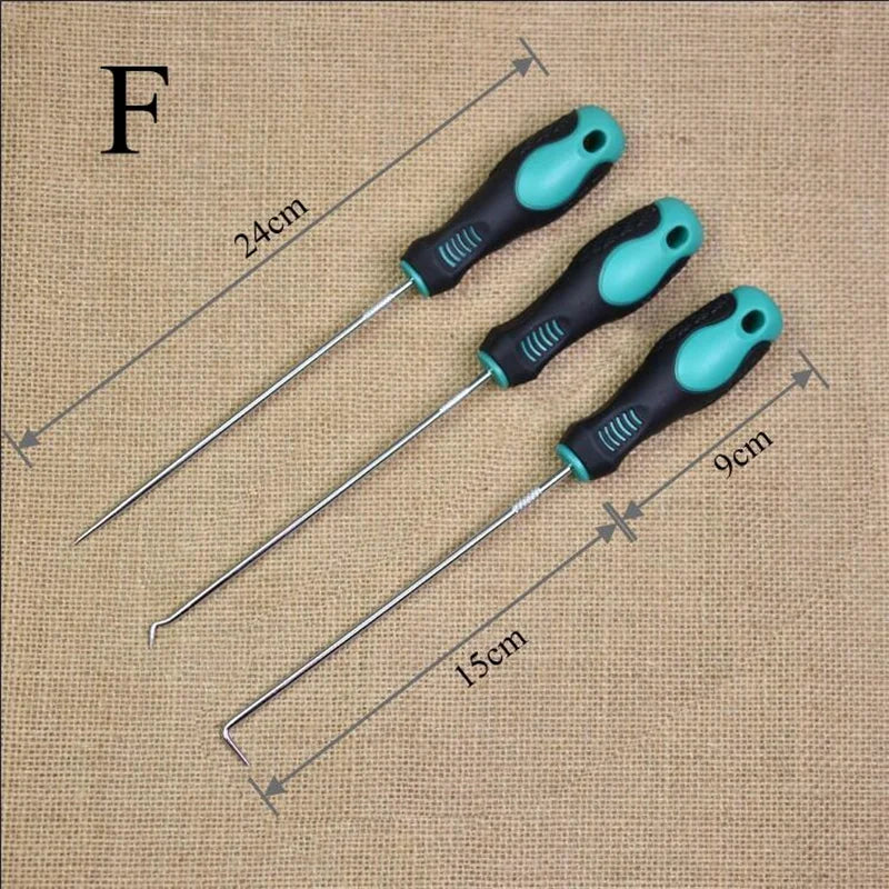 4Pcs Car Auto Vehicle Oil Seal Screwdrivers Set O Ring Removal Tool Gasket Puller Long Remover Tool Set Auto Car Pick and Hook