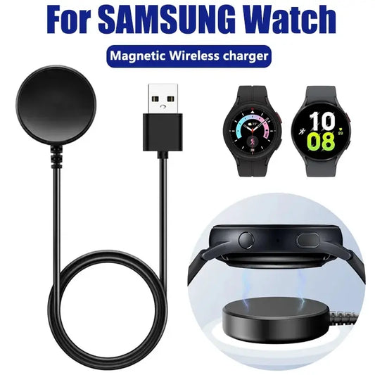 Magnetisk klocka Trådlös laddare för Samsung Galaxy Watch 8/7/6/5pro/5/4/3 Active 2 Portable USB-kabel Snabbladdningsdockningsstation