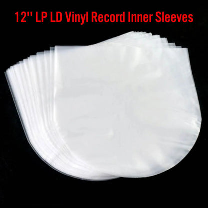 12 inch Vinyl Record Protecter LP Record Plastic Bags Anti-Static Record Sleeves Outer Inner Plastic Clear Cover Container 50PCS