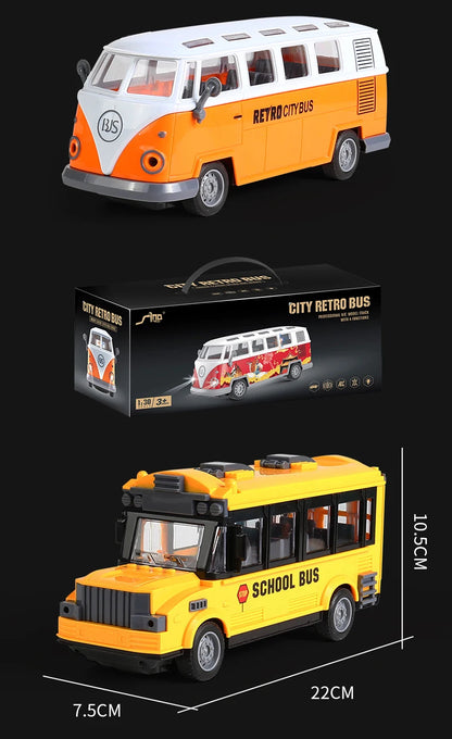 Remote Control Tour Bus – 4CH Double Decker Sightseeing Bus, Simulated Ambulance & School Bus Model, RC Electric Vehicle Toys