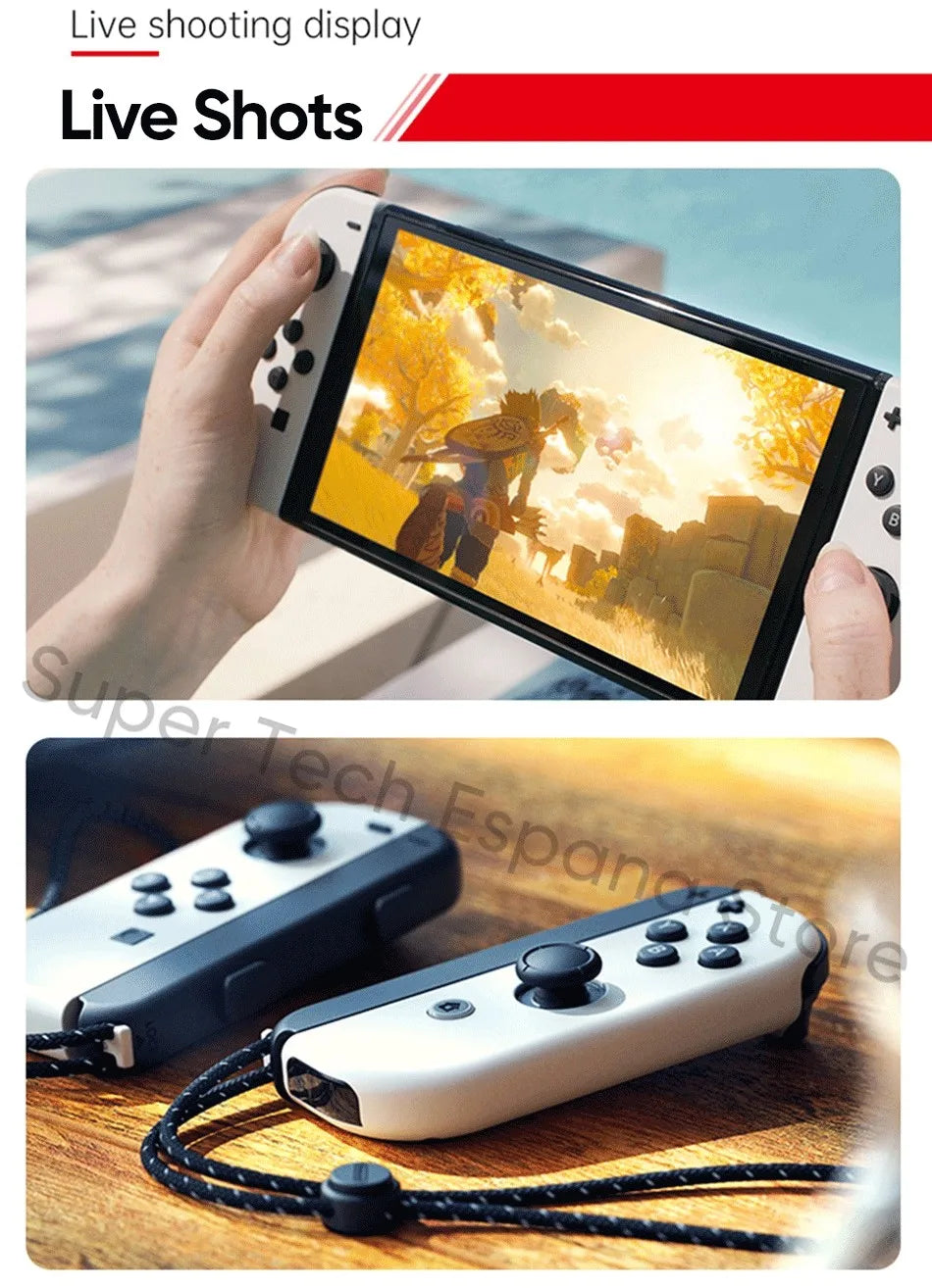 Nintendo Switch OLED Model 7 Inch Screen Joy‑Con Handle Enhanced Audio Adjustable Console Stable TV Mode Video Game