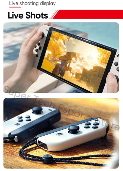 Nintendo Switch OLED Model 7 Inch Screen Joy‑Con Handle Enhanced Audio Adjustable Console Stable TV Mode Video Game