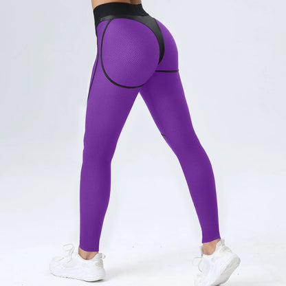 Women's High Waist Mesh Push Up Leggings