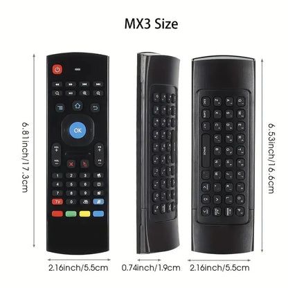 MX3 Air Mouse Mini Keyboard Wireless Remote 2.4G Multifunctional Fly Mouse with Infrared Learning for Android Smart TV Box