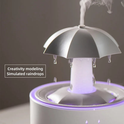 Rotating Umbrella Water Drop Air Humidifier – Colorful Night Lights, Mute Spray, Essential Oil Aroma Diffuser