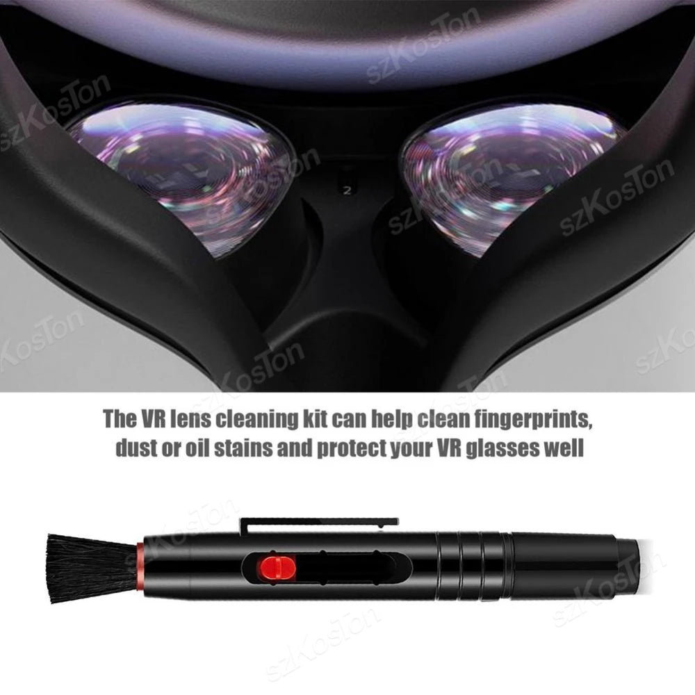 Universal VR Headset Cleaning Kit Anti-repa Optisk linsrengöringspenna kompatibel med Meta Quest 3S Quest 2 /3 PSVR2 Pico 4