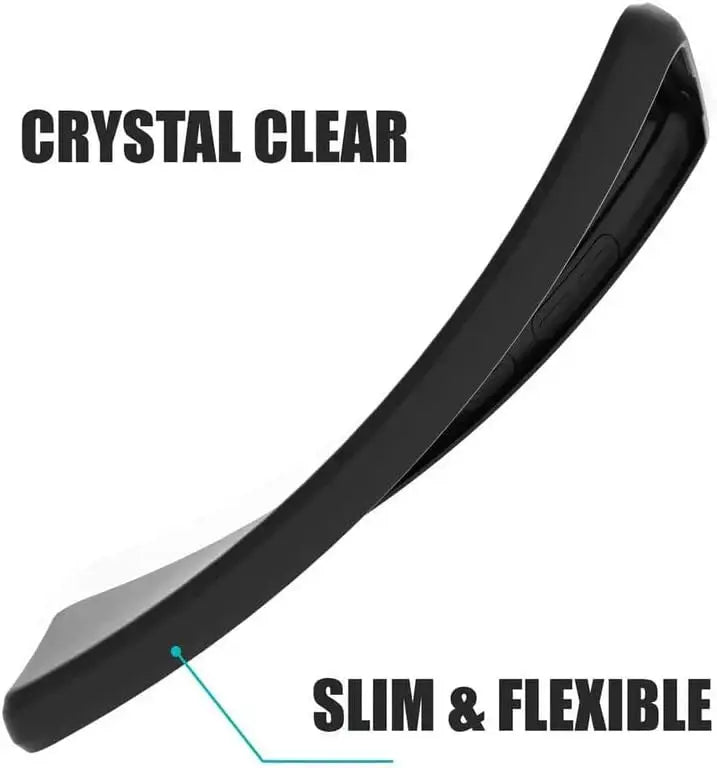 Svart Slim Flexible Silikonfodral För iPhone