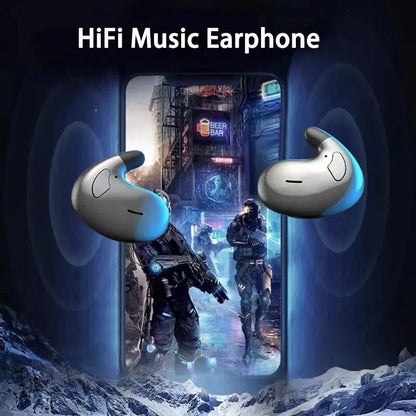 Wireless Sports Bluetooth Headphones Highend Tws Dual Ear Sleep In Ear Md538 Mini Painless Call Noise Cancelling Thin Headphones