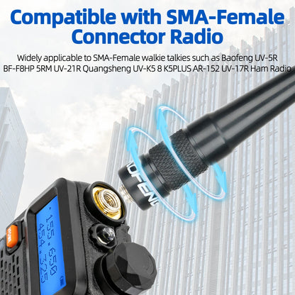 ABBREE AR 771 SMA Female Antenna Dual Band 144/430MHz for Baofeng UV 5R S9PLUS UV 13 21Pro Quansheng UV K5 Walkie Talkie NA771