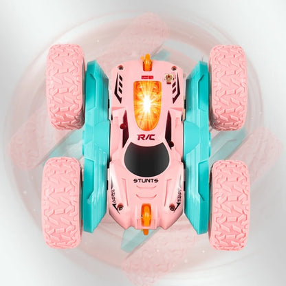 RC Car – 2.4G High-Speed Mini Double-Sided Stunt Car, 360-Degree Rotating with Lights, Remote Control Toy for Children