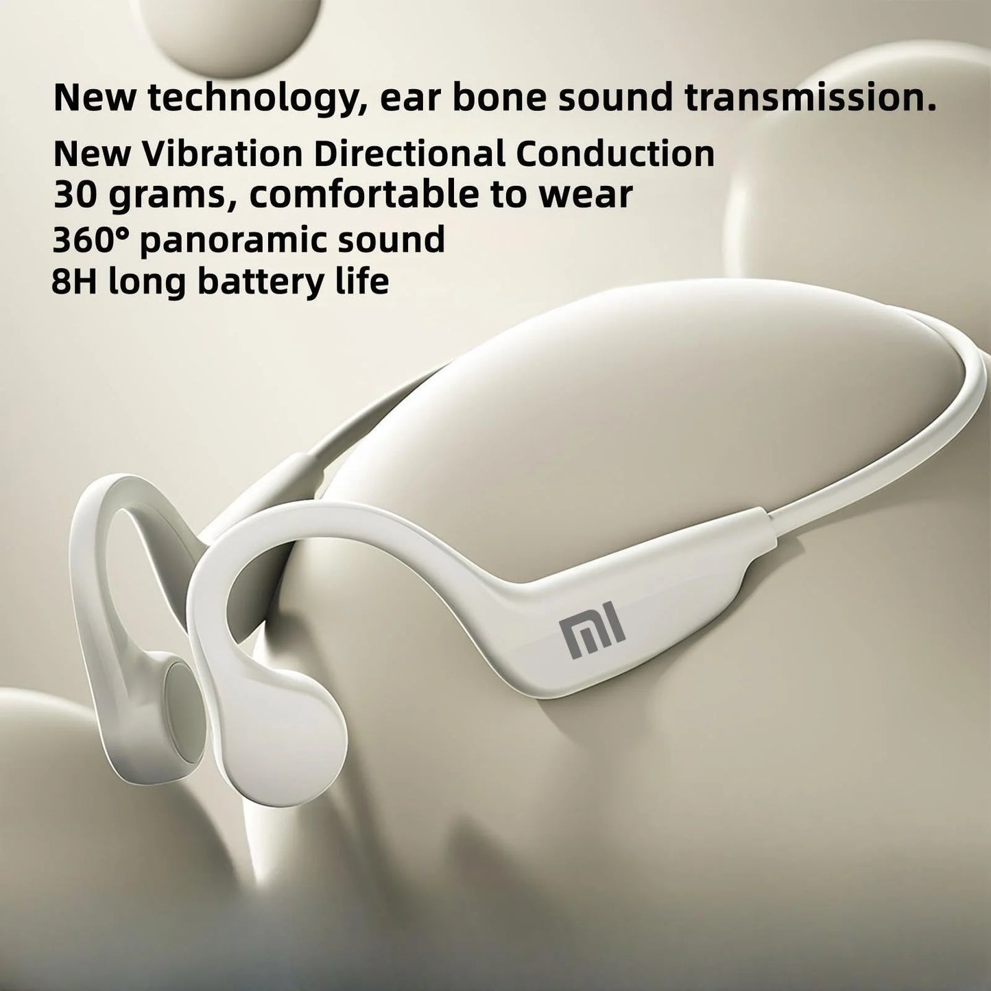 Xiaomi S3 Bone Conduction Nackband Trådlösa hörlurar Bluetooth-hörlurar Sports Over Ear-headset med mikrofon Stereo-hörlurar