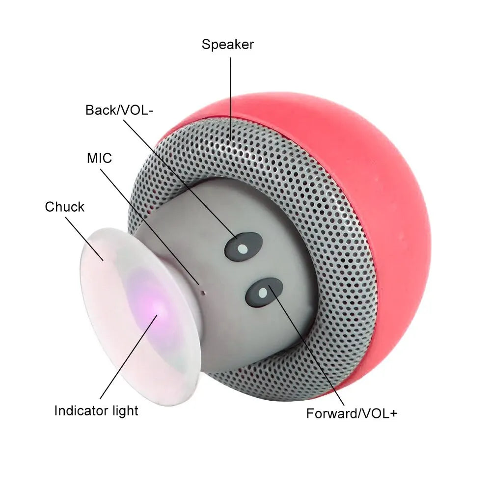 Mini Mushroom Bluetooth-högtalare - Creative Mini Sugkopp Bärbar Smart-högtalare för telefoner - Gränsöverskridande tecknad present