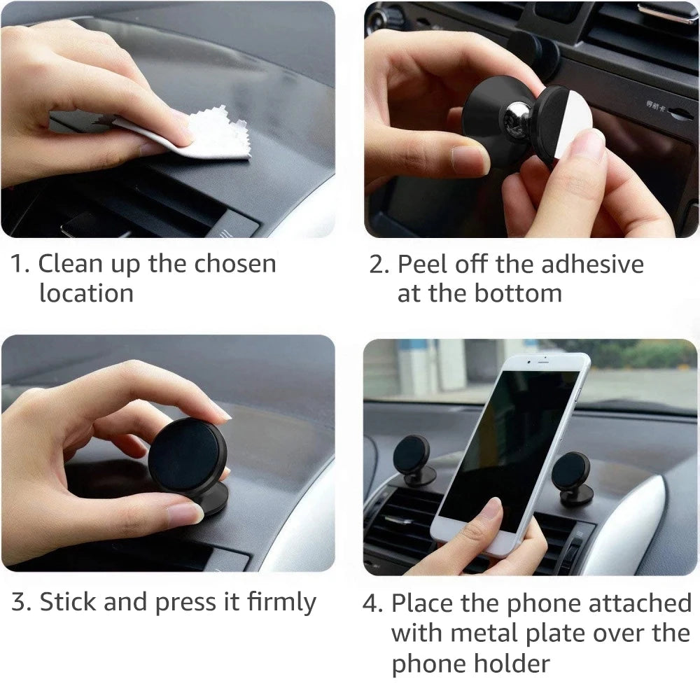 Car Phone Holder Magnetic Universal Magnet Phone Mount for iPhone 15 Samsung in Car Mobile Cell Phone Holder Stand GPS Support