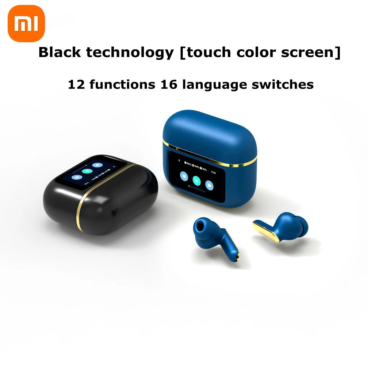 Xiaomi New Wireless Headset Touch Color Screen Bluetooth Headphones ANC Earphones, Super Bass Advanced Audio