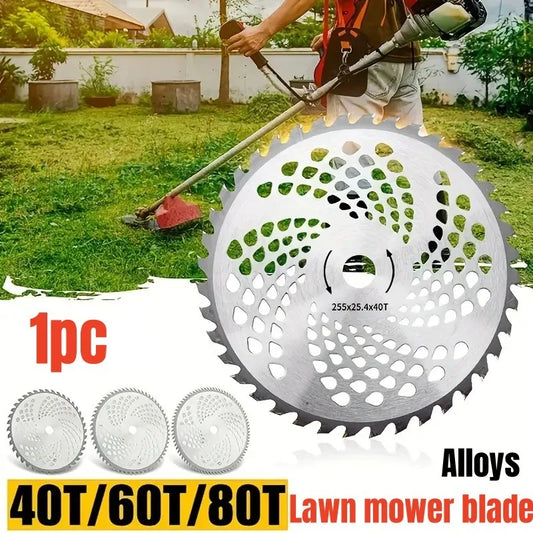 Durable 40/60/80 Teeth Mower Head, Blade Wood Mower Disc Fixed Four-Piece Set for Lawn Mower, Garden Weed Mower Parts