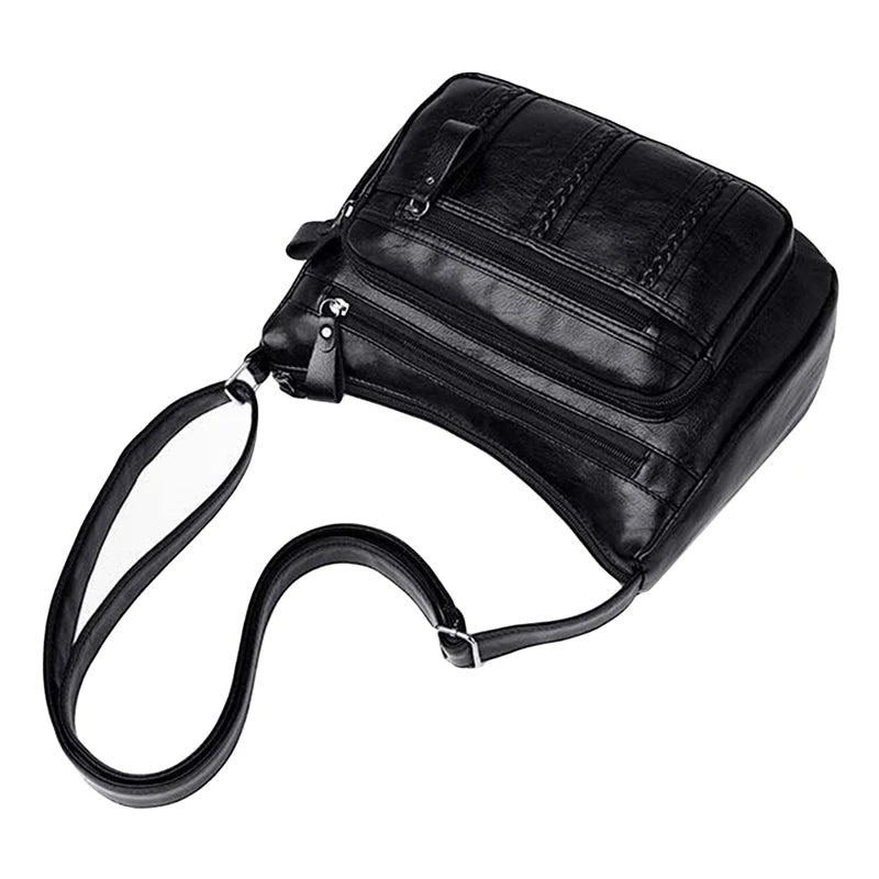 Women's PU Leather Bag – Multilayered, Soft, Fashionable Shoulder and Crossbody Design.