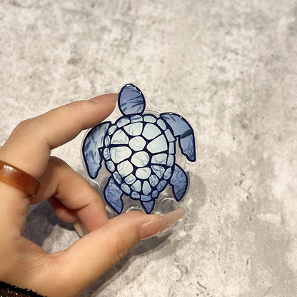 Korean Cute Turtle Dolphin Telefonhållare Griptok Finger Ring Support För iPhone Samsung Fodral Grip Tok Socket Bracket Girl Present