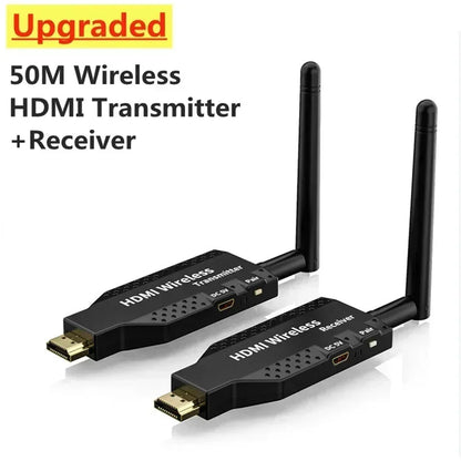 50M 5G 1080P HDMI Wireless Audio Video Transmitter Receiver Extender  for 1 TX-4 RX PS4 Camera Laptop PC to TV Monitor Projector