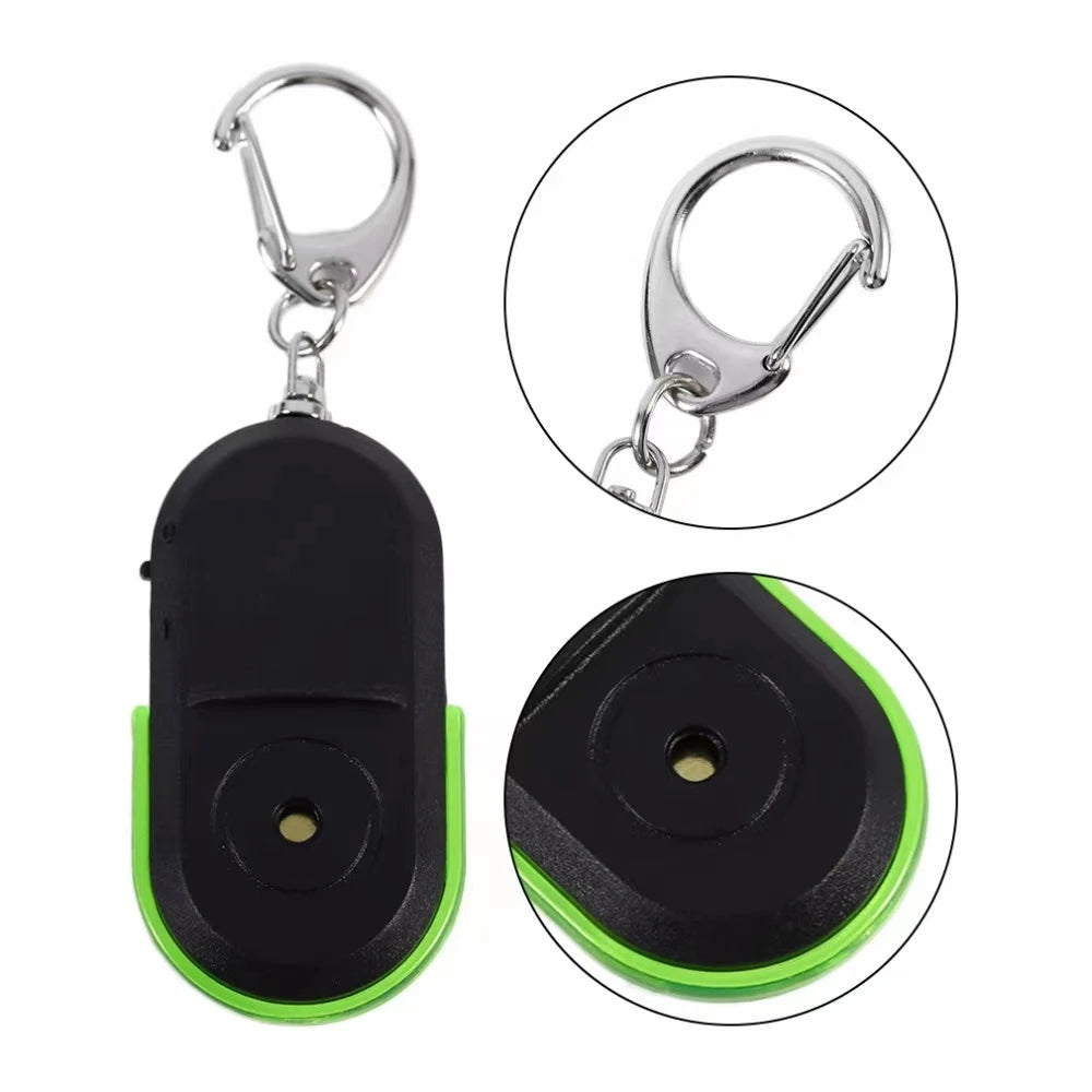 Smart Find Locator Anti-Lost Key Finder Nyckelring Vissling Pip Ljudkontroll LED Ficklampa Bärbar Bilnyckel Mini Finder