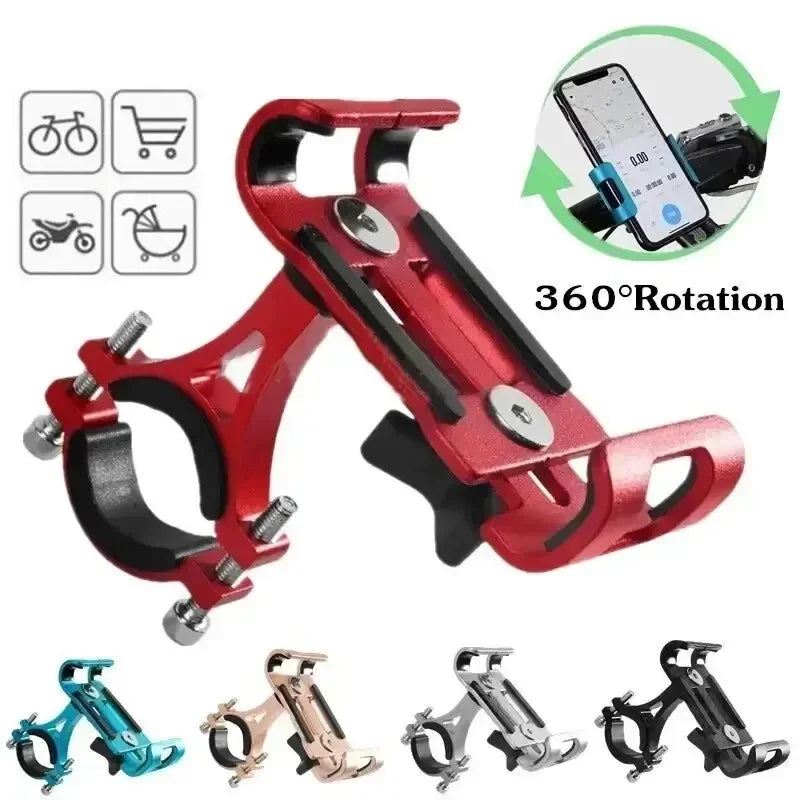 GPS Bike Motorcycle Phone Holder – Durable Aluminum Alloy Anti-Slip Bracket for Universal Smartphone Support