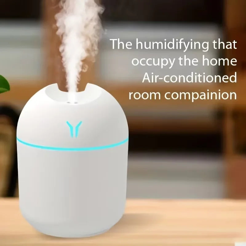 Portable USB Ultrasonic Air Humidifier – Essential Oil Diffuser and Car Purifier with LED Romantic Light