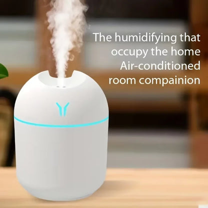 Portable USB Ultrasonic Air Humidifier – Essential Oil Diffuser and Car Purifier with LED Romantic Light