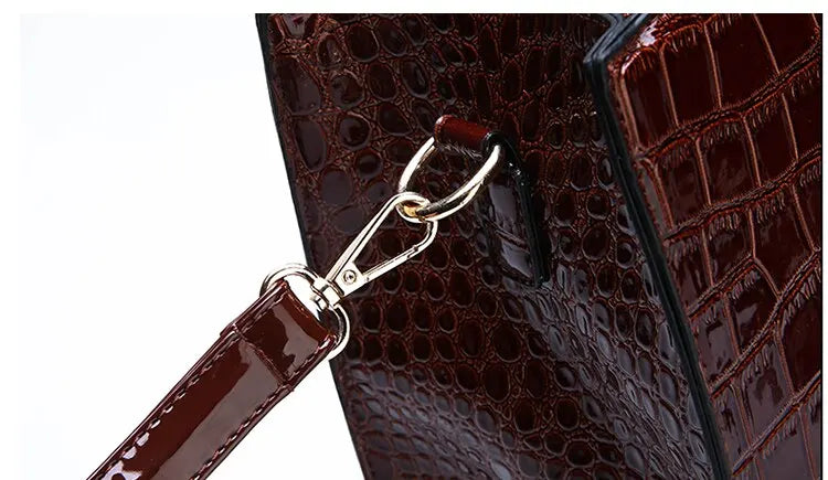 Crocodile Print Women Handbags Purse Tote Bags Adjustable Strap Top Handle Bag Large Capacity Crossbody Bags Work Travel Gift