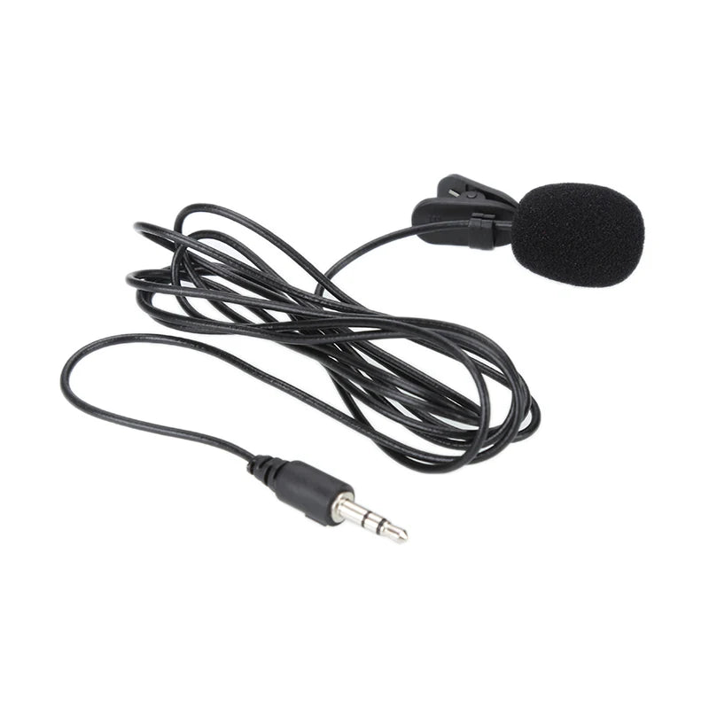 Clip-on Lapel Lavalier Microphone 3,5 mm Jack Gäller för högtalare Datorer och fordon Lavalier Microphone Dator Mic