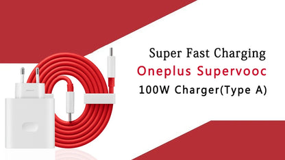 Original Oneplus Laddare Supervooc 100W Typ-A Strömadapter EU USA Supersnabb Typ C Kabel 12 11 10 Pro Nord CE 3