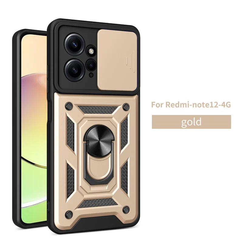 Magnetic Ring Stand Holder Back Cover for Xiaomi Redmi Note 12 4G Shockproof Armor Phone Case For POCO X6 Pro