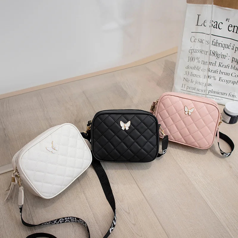 Fashion Quilted Design Women Shoulder Crossbody Bags – Diamond Lattice Casual Satchel with Small Tassel Shell Messenger Bag