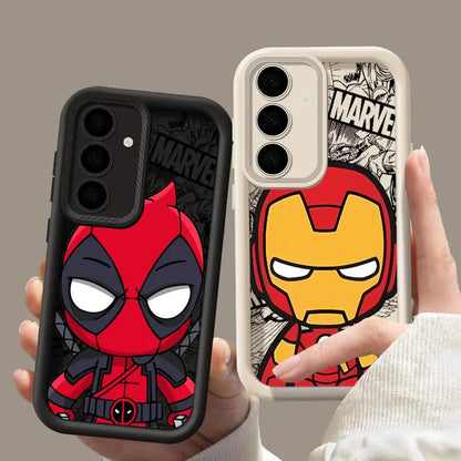 Phone Case For Samsung Galaxy S24FE Cute Marvel Catoon Shockproof Back Cover Deadpool