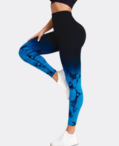 Women's High Waist Gradient Seamless Leggings with Scrunch Butt