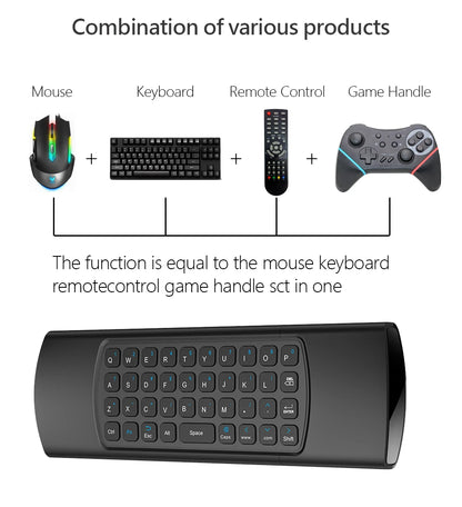 2.4GHz Wireless MX3 Air Mouse Mini Keyboard Voice Backlit Remote Control IR Learning Remote Control for PC Android TV Box