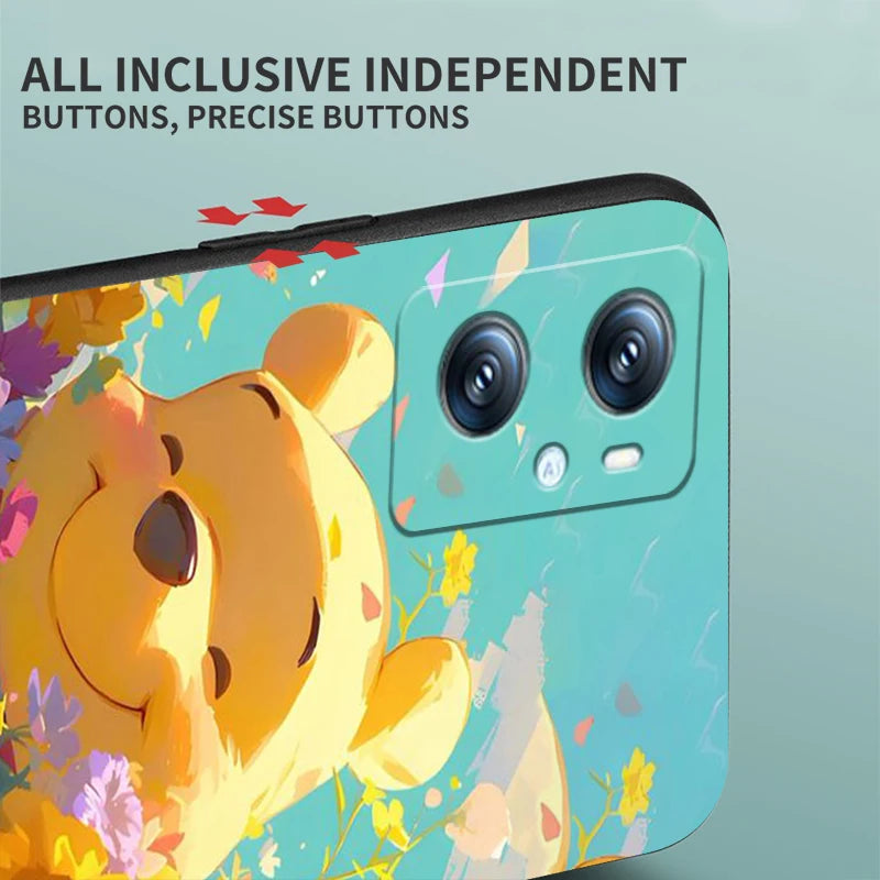 Disney Nalle Puh Fodral För OPPO: Svart TPU telefonfodral