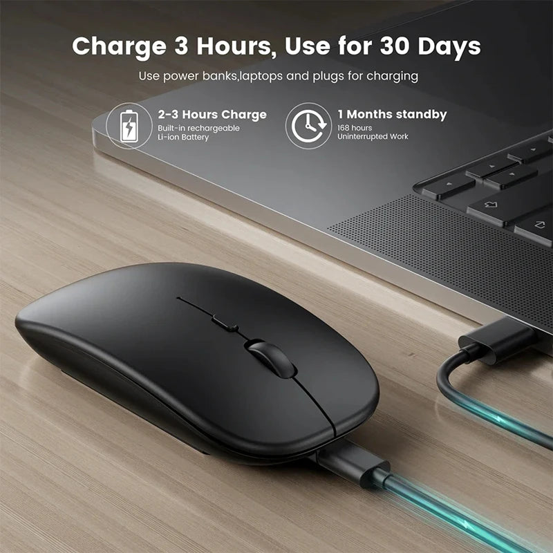 Xiaomi 2.4GHz Bluetooth Mouse Wireless USB Rechargeable Silence Ergonomics Double Model Mini