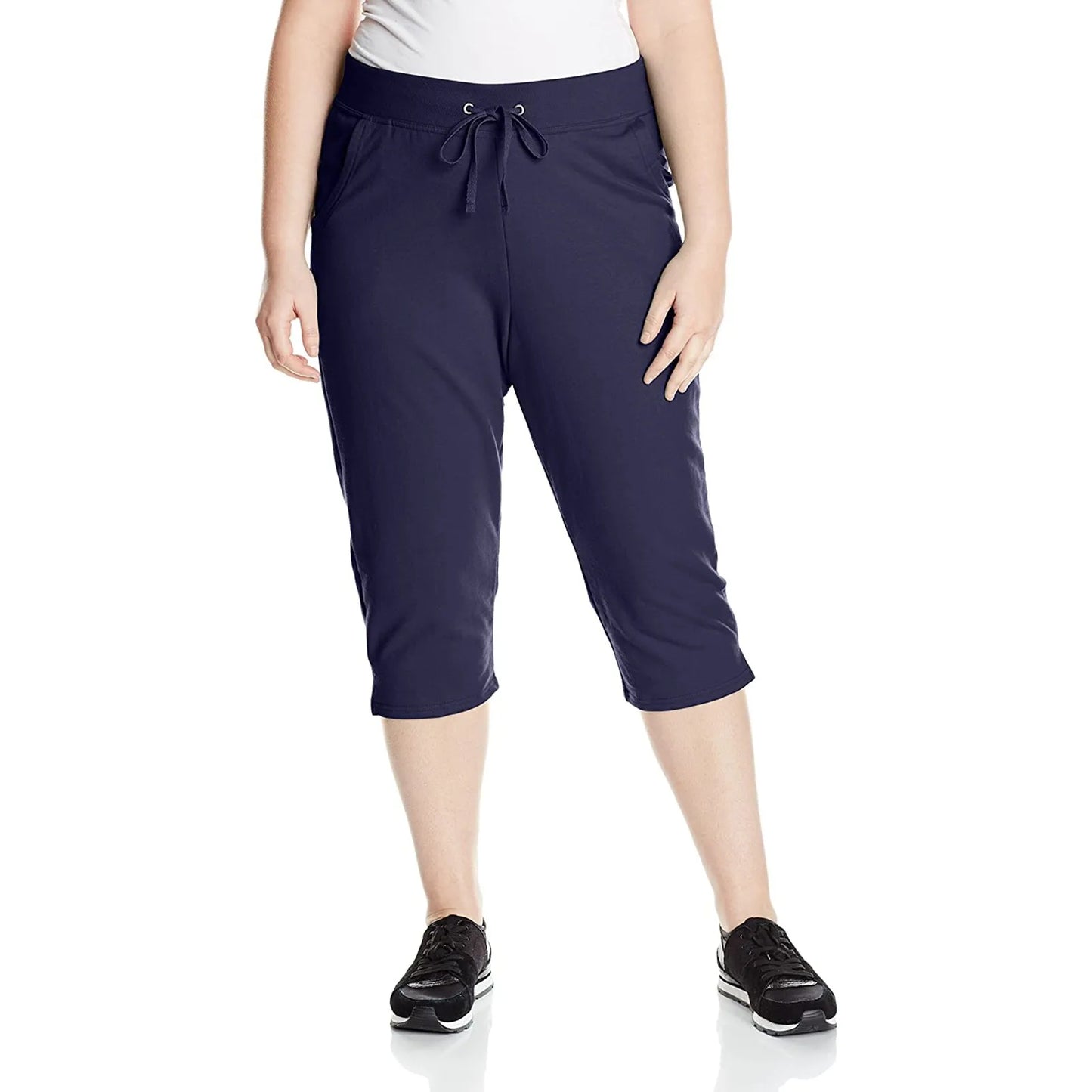 Women's Cropped Sports Leggings with Side Pockets