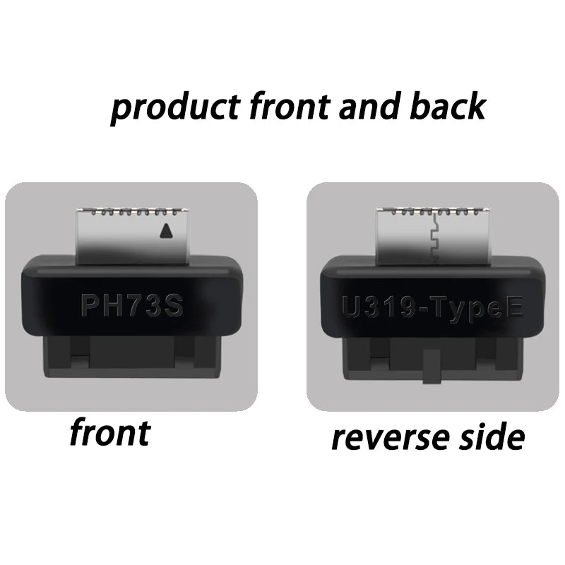 USB 3.0 20Pin/19P Intern Header till Type E Adapter Connector USB 3.1 20 Pin Converter för Type C Frontpanel Moderkort