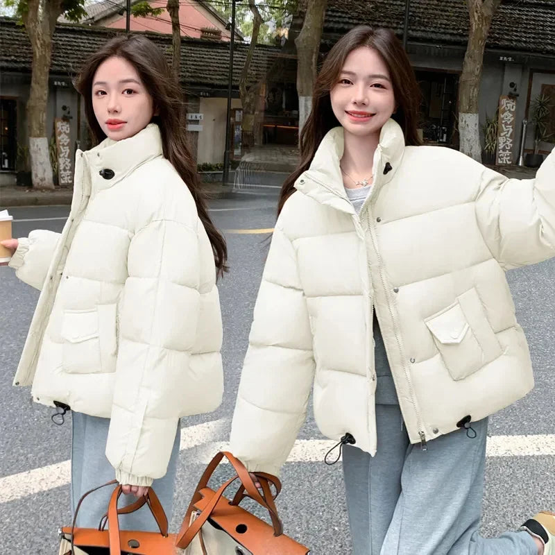 Women's Short Warm Cotton Coat Korean Style