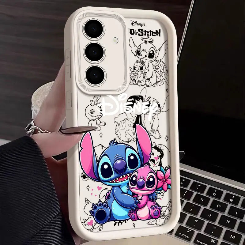 Angel And Stitch Koala Disney S24FE Phone Case For Samsung Galaxy S24 S23 S21 S20 Fe S25 Ultra S22 Plus 5G Shockproof Back Cover