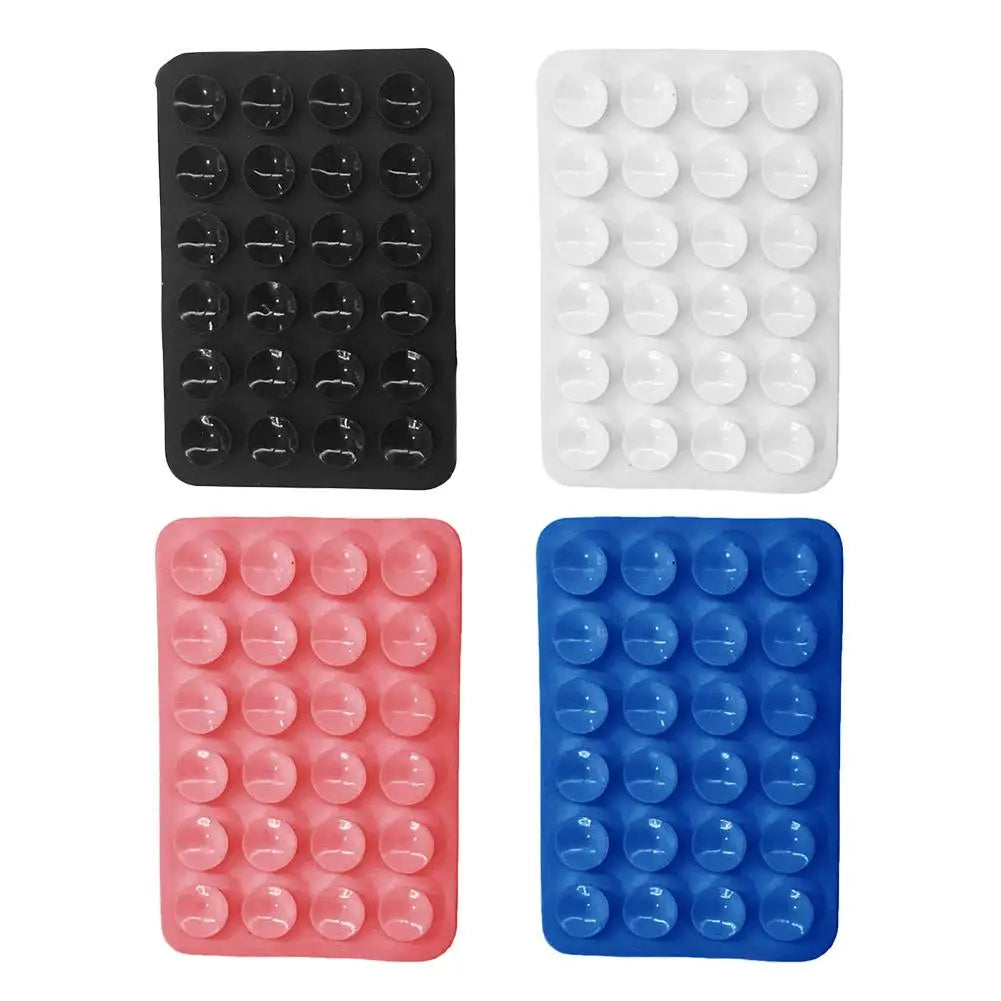 Suction Cup Wall Stand Mat – Multifunctional Silicone Leather Square Phone Case Anti-Slip Holder Mount for 2024