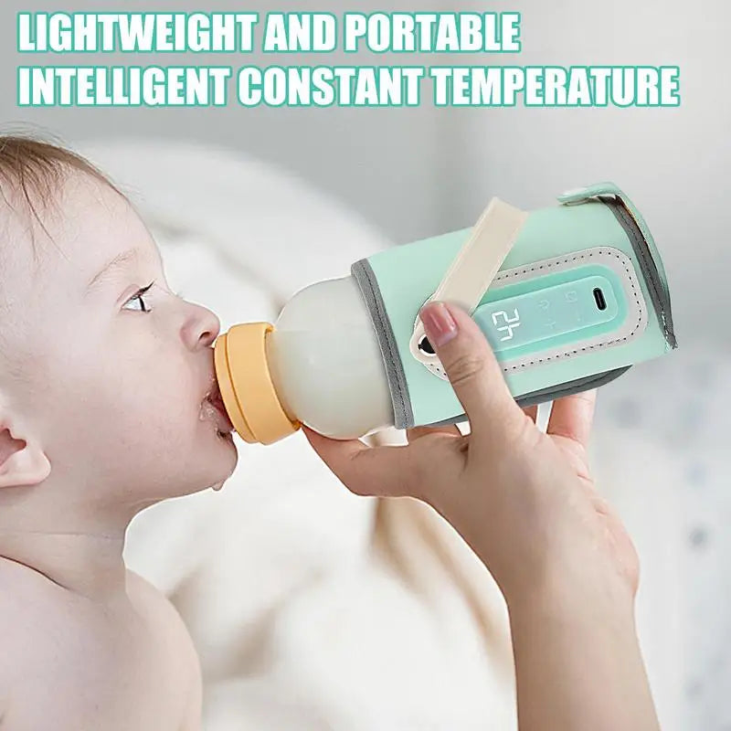 Breastmilk Bottle Warmer – Portable USB Nursing Bottle Heat Keeper with Insulation Cover