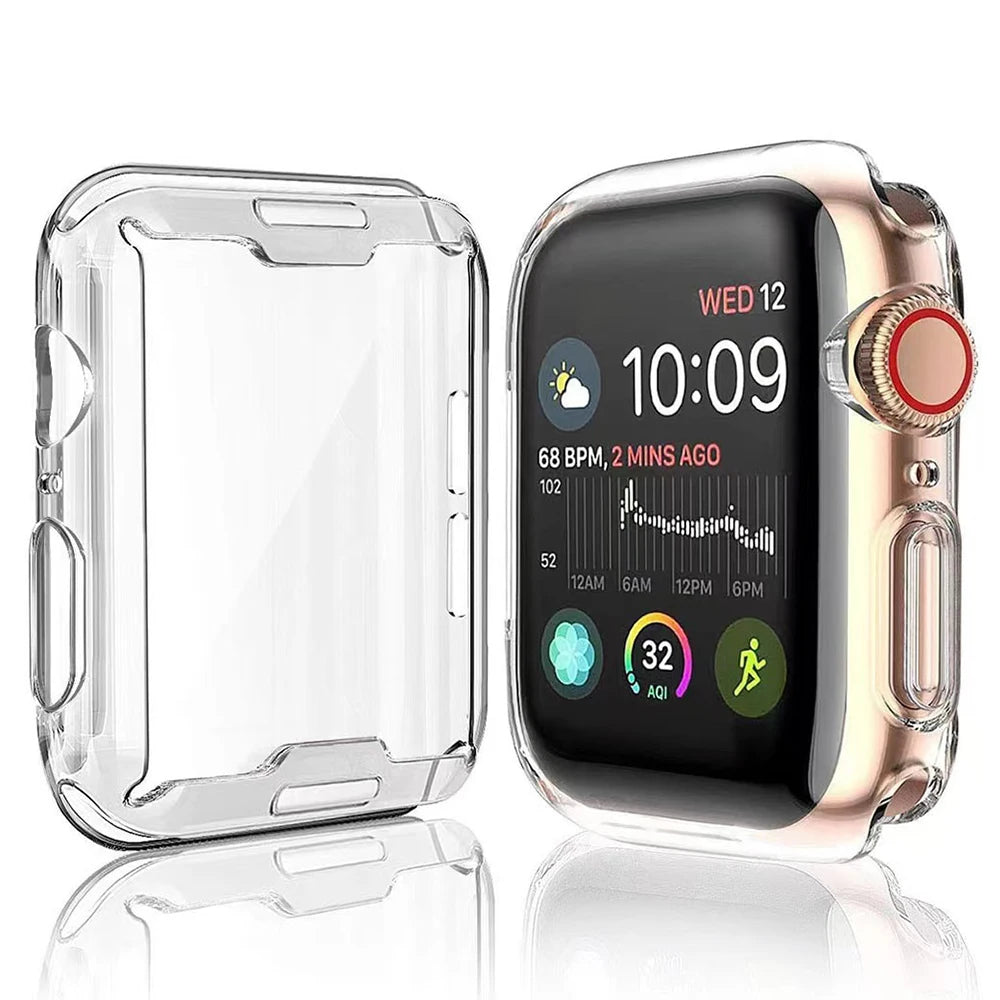 Skärmskydd för Apple Watch Case Ultra 2 49 41 44 40 45 42mm TPU Bumper Cover Tillbehör för iWatch Series 10 9 8 7 SE 6 4