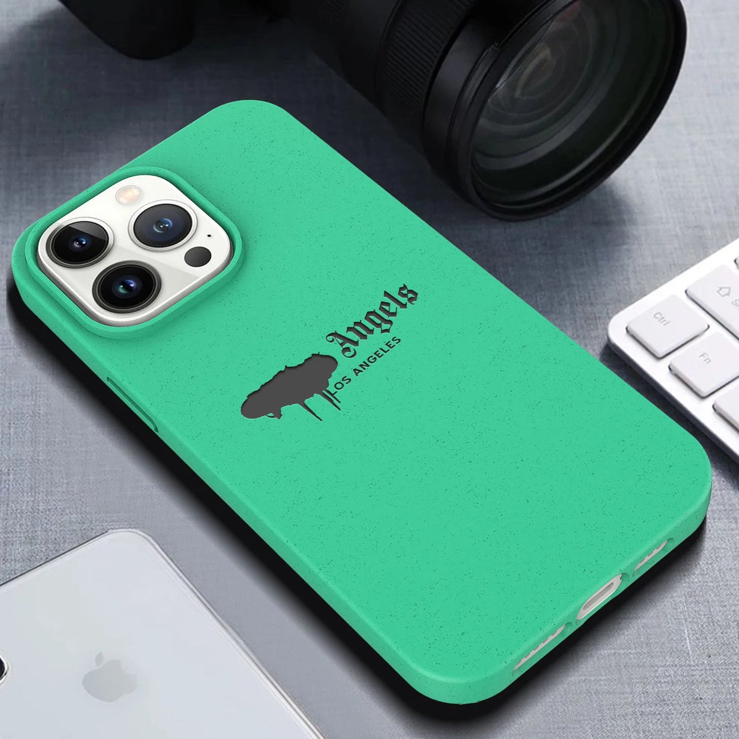 Green Silicone Soft Case Angel high quality Phone Cover for iPhone