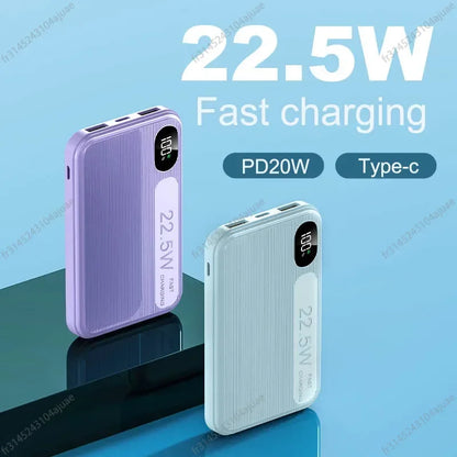 Mini Power Bank 10000mAh med supersnabbladdning PD22.5W och digital display