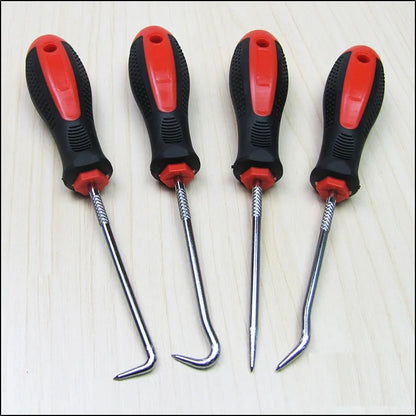 4Pcs Car Auto Vehicle Oil Seal Screwdrivers Set O Ring Removal Tool Gasket Puller Long Remover Tool Set Auto Car Pick and Hook