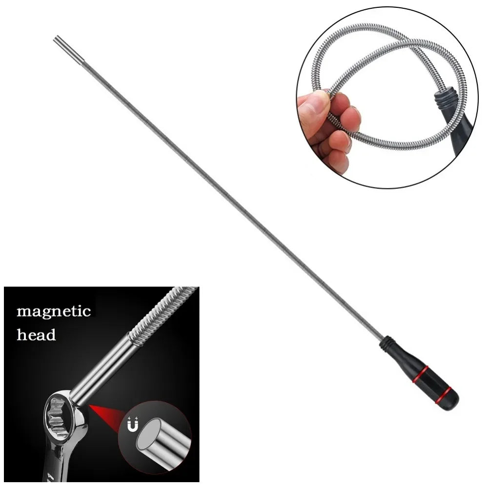 Foldable Strong Magnetic Pickup Tool Metal Flexible Pick Up Tool Suction Bar Magnet Spring Grip Grabber Pick-up Rod Tools