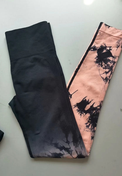 Sömlösa leggings med hög midja gradient för kvinnor med sömlös rumpa