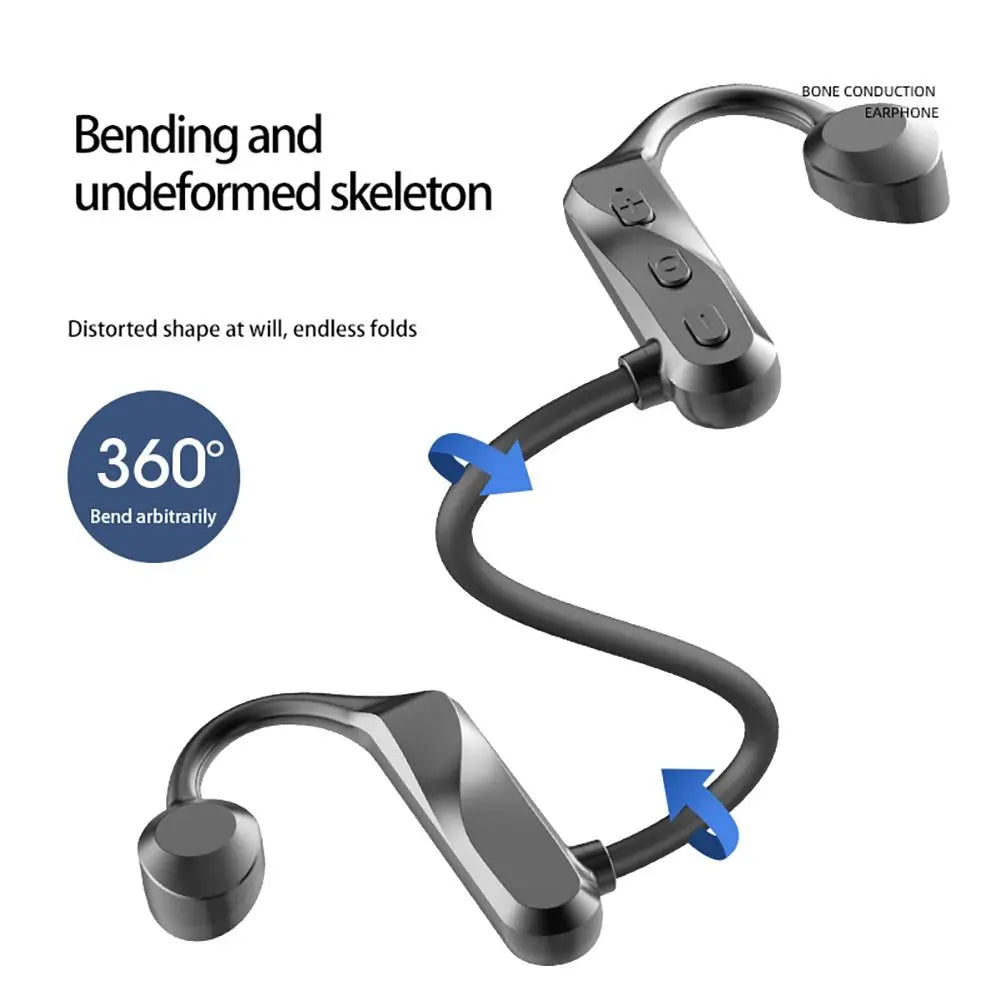 Bone Conduction Bluetooth Headset Ear Mounted Waterproof True Wireless Air Conduction Wireless Sports Headset