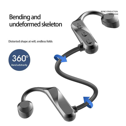 Bone Conduction Bluetooth Headset Ear Mounted Waterproof True Wireless Air Conduction Wireless Sports Headset